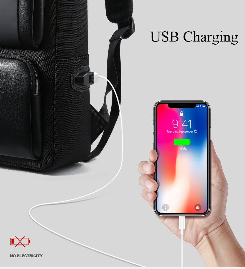 Stealth Stash Apex Leather Backpack